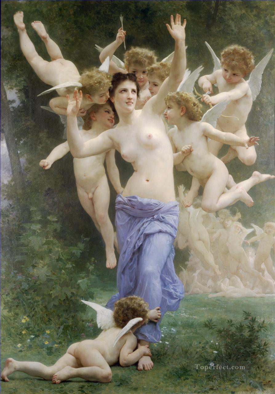 El ángel le guepier William Adolphe Bouguereau desnudo Pintura al óleo